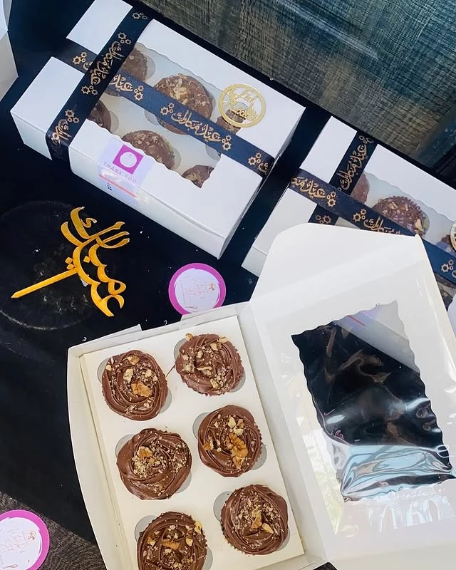 Special cupcakes box for Eid with unique 'TANG BOI' design and festive decorations - Special Eid Treats Karachi By Whisk And Sift